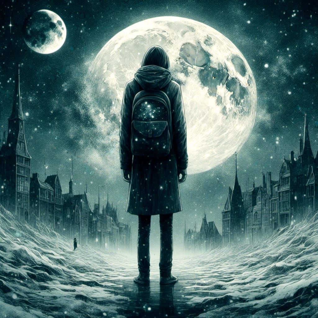 Solitary Figure in a Cold, Desolate World