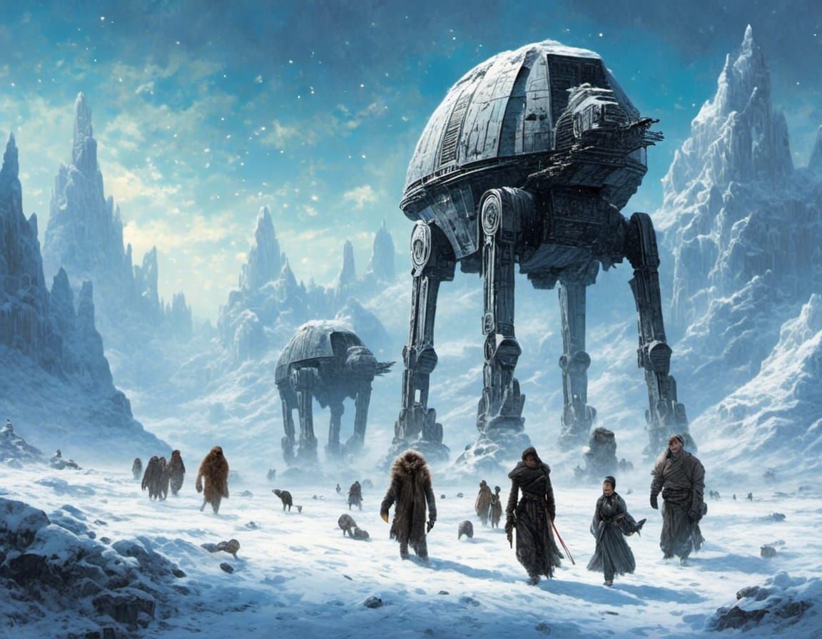 Star Wars Characters on Frozen Planet