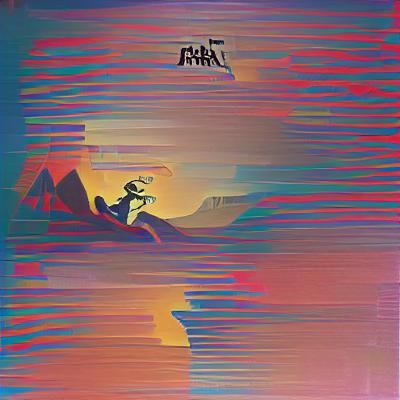 Rafiki Plays Jazz Saxophone in Digital Art