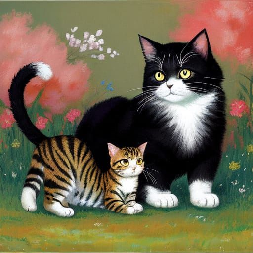 Impressionistic Cat Portrait