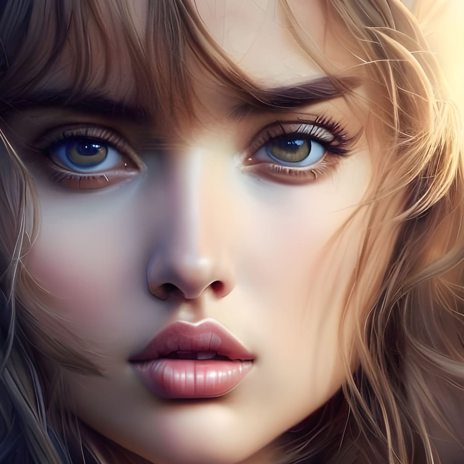 Detailed Portrait of a Gorgeous Woman, Digital Art