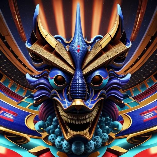 Psychedelic Rolls Royce in Surreal 3D Style