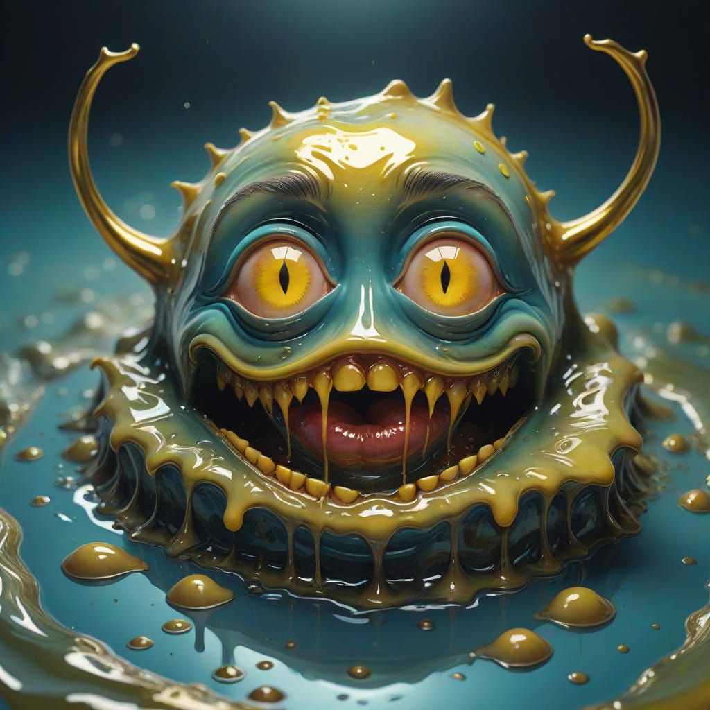 Surreal Eyeless Baby Mouth in Macro