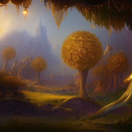 Golden Apples of the Hesperides: Matte Painting