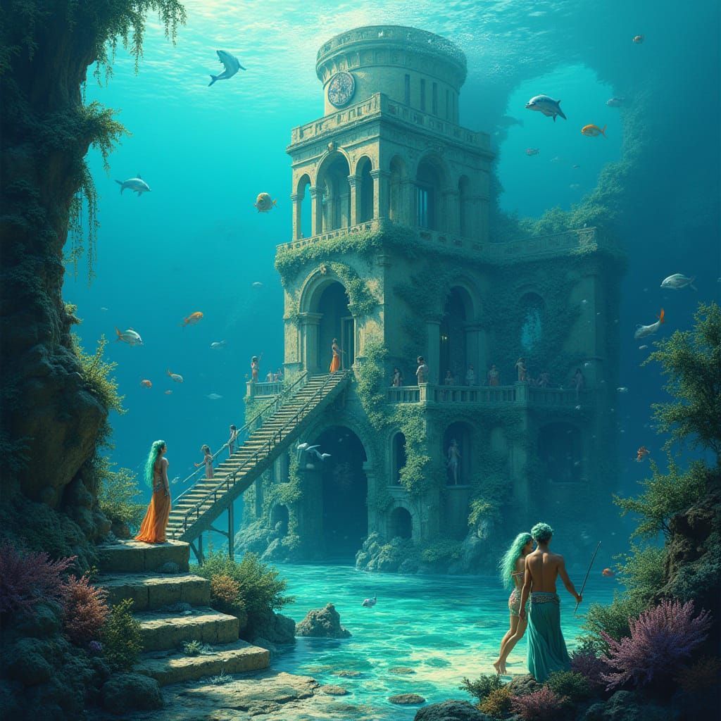 Atlantis Rising: A Turquoise Underwater Fantasy
