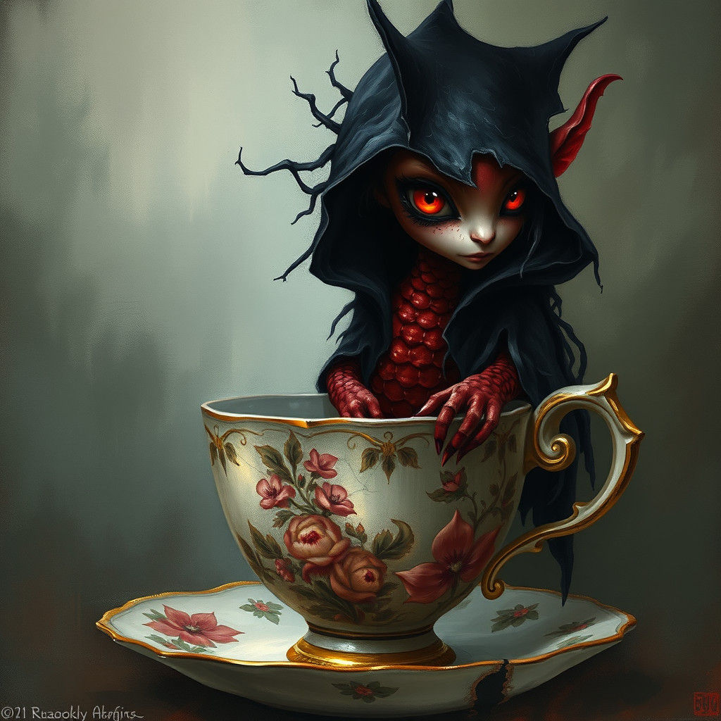 Blood Merfolk in a teacup