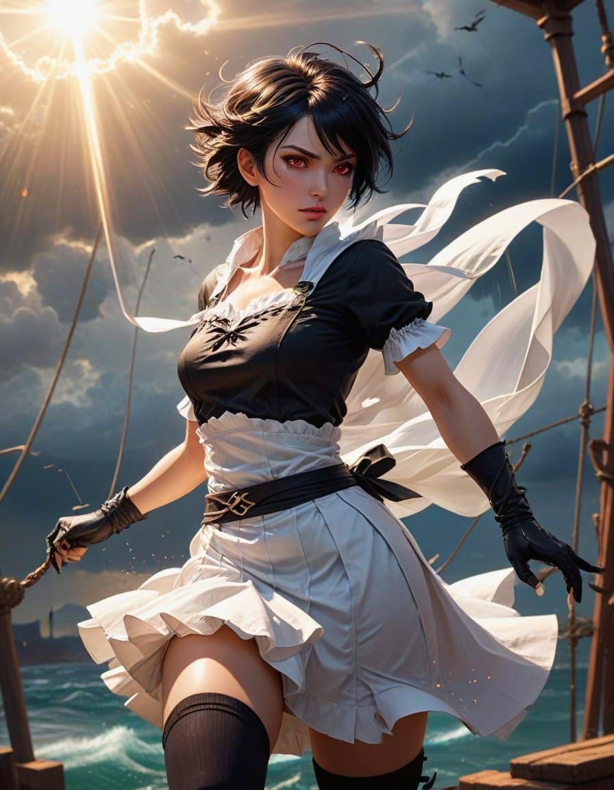 Stormy Sailor Maiden in Anime Style