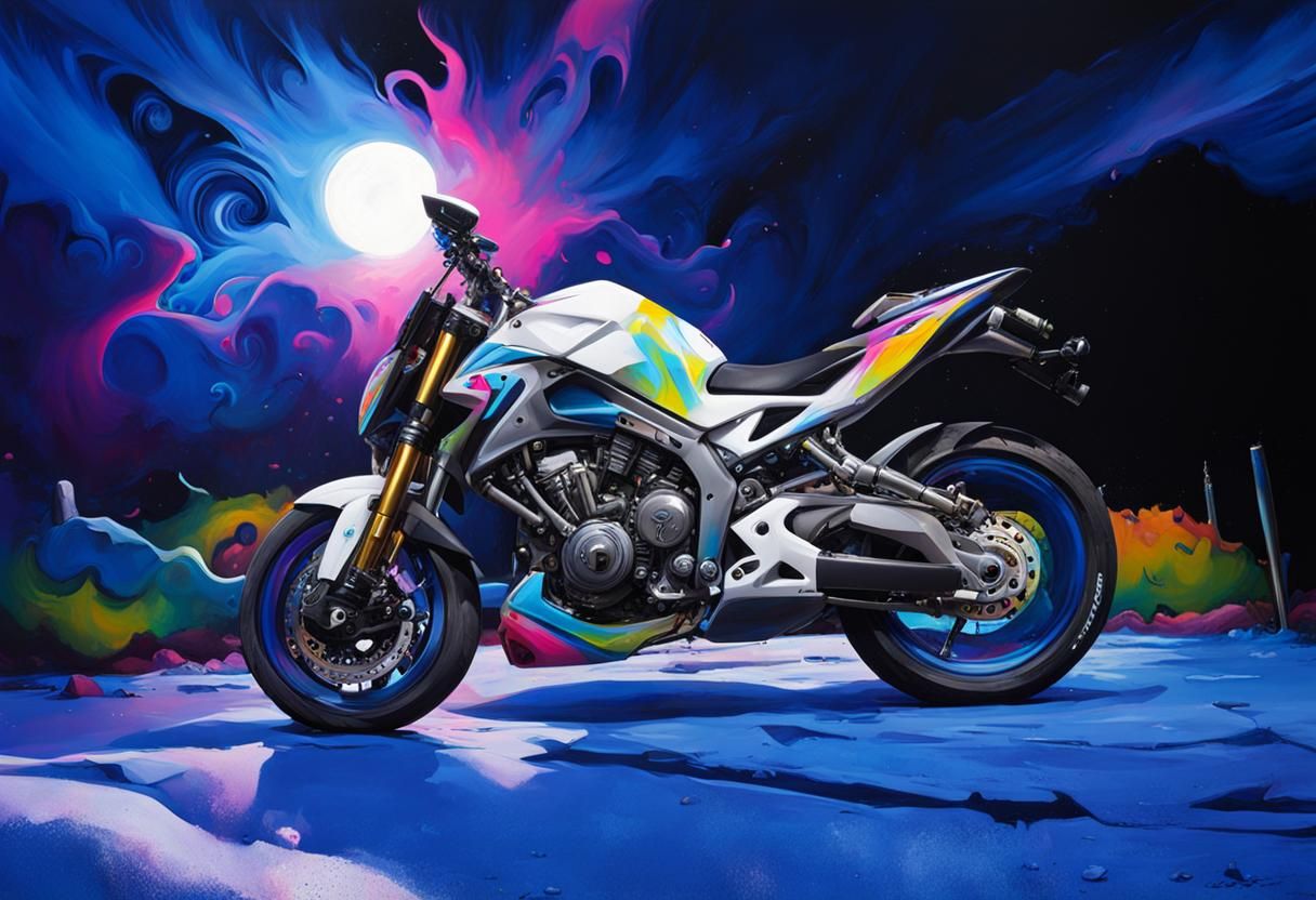 Colorful Polychromatic Graffiti Street Art in Splash Style