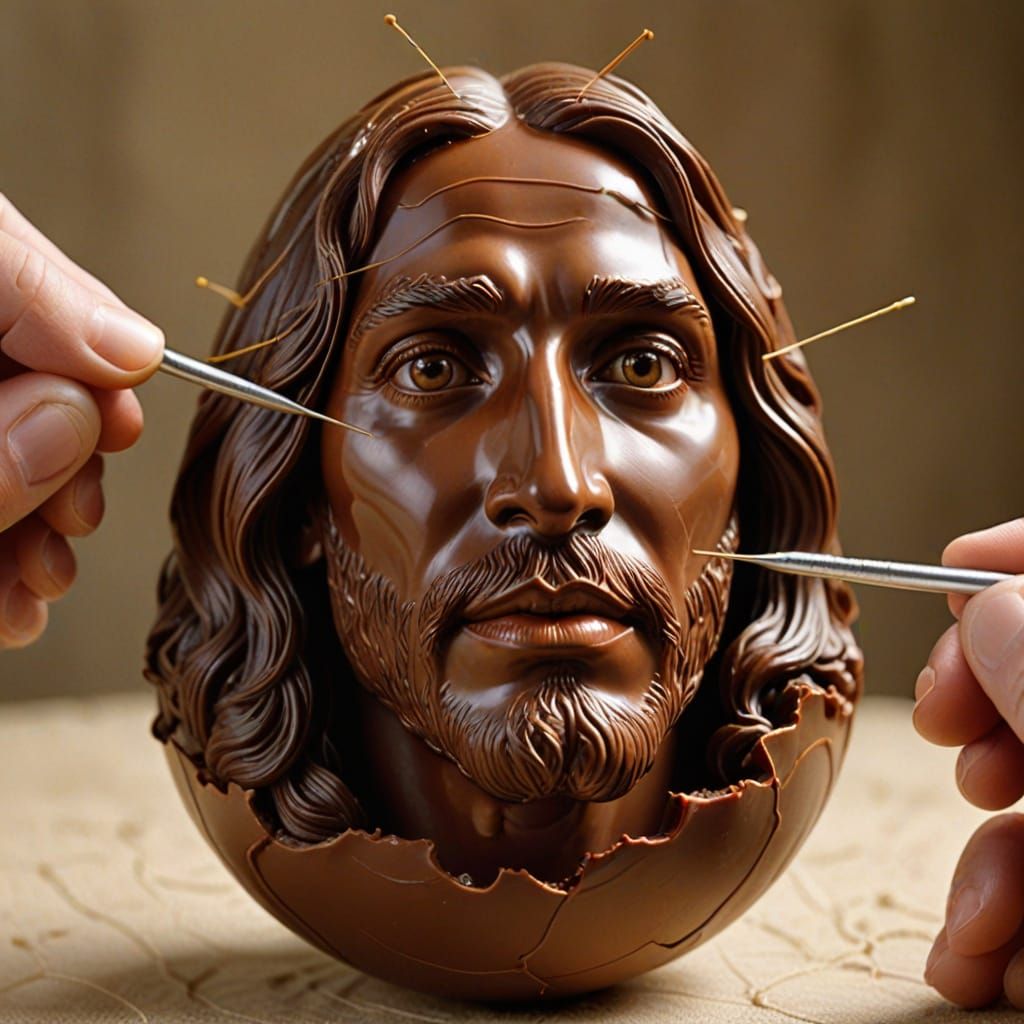 Jesus Threads Camel-Shaped Easter Egg Through the Eye of a N...