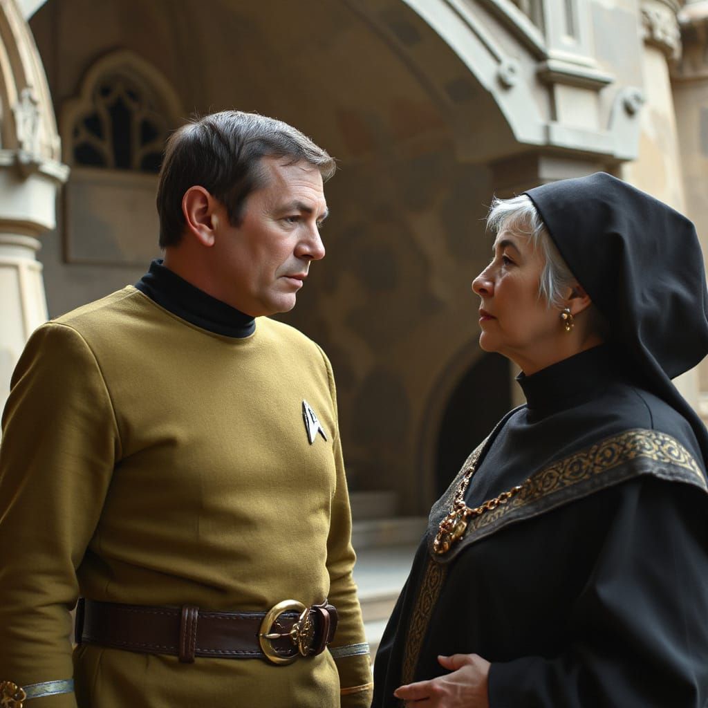 Star Trek Meets Dune: A Cosmic Encounter in a Futuristic Set...