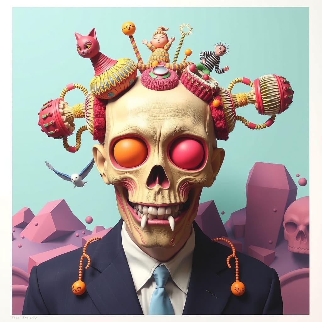 Surreal Avant-Garde Masterpiece in Psychedelic Colors