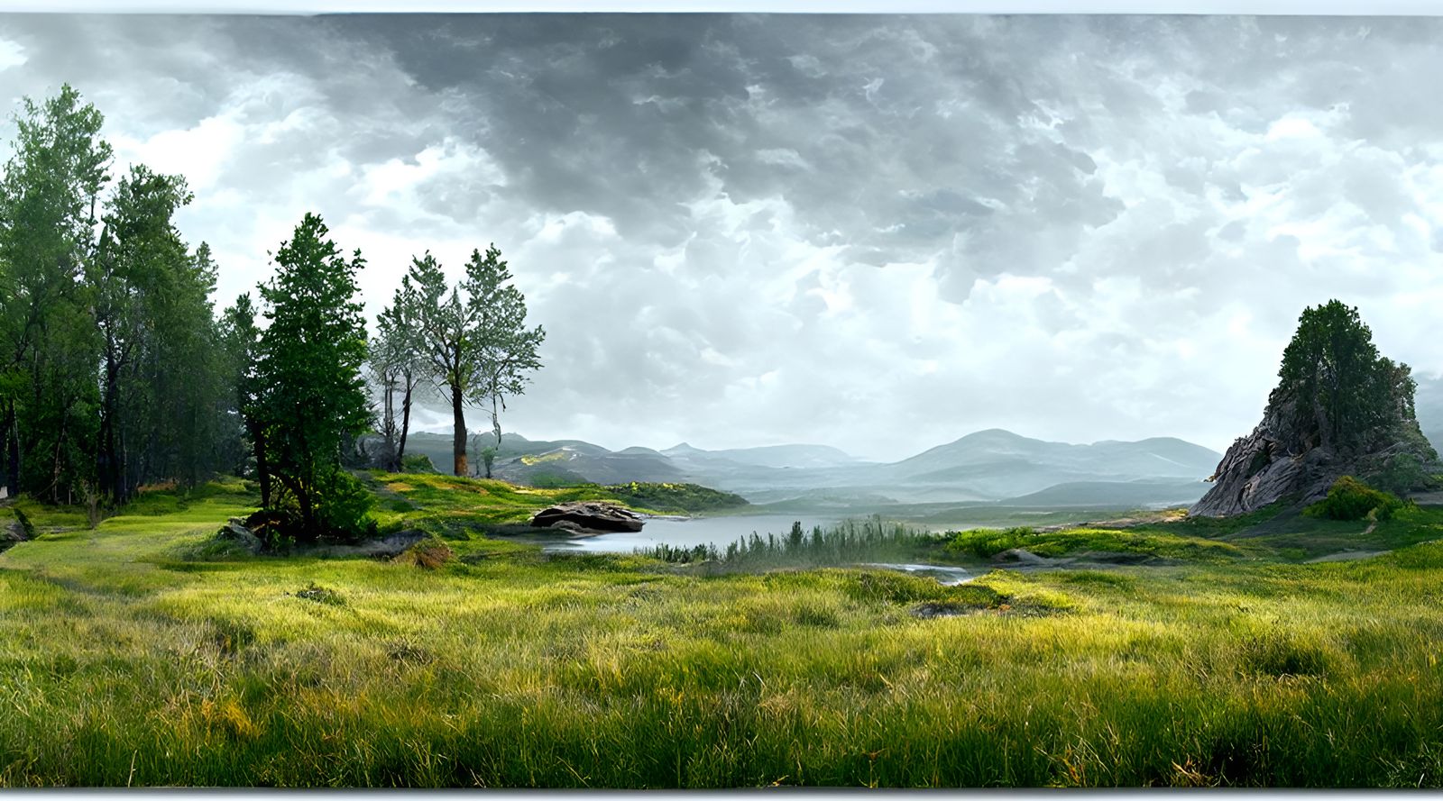 Detailed Landscape Vista in Atmospheric Photography Style