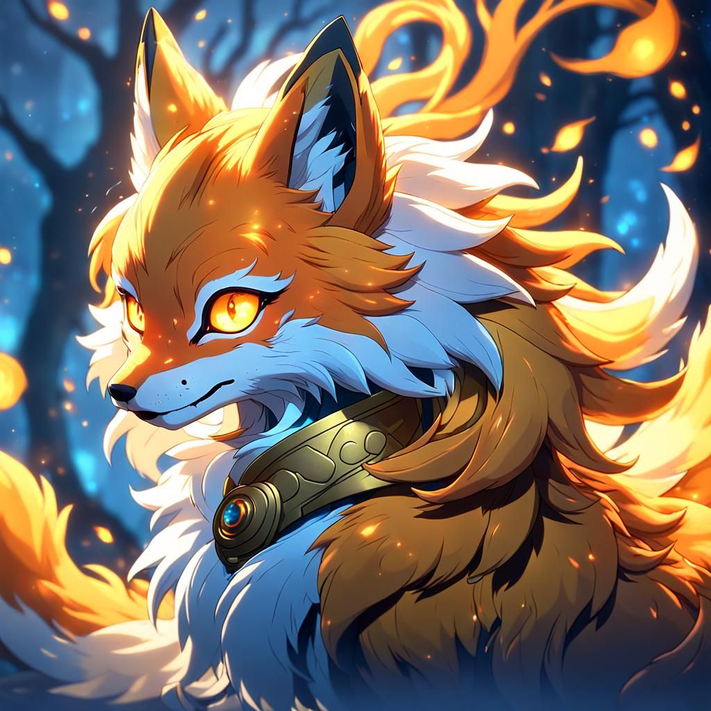 Mythical Kitsune with Foxfire Aura, Anime Key Visual