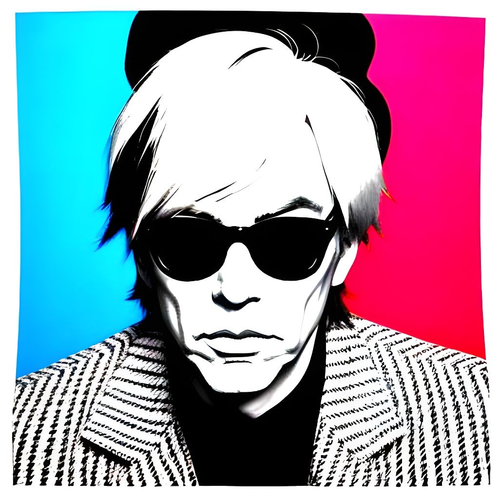 Andy Warhol Pop Culture Portrait in Silk Screen Style