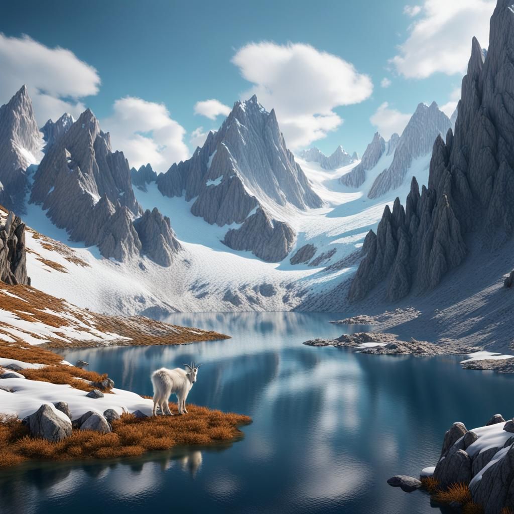 Solitude in the Heights: The Lone Guardian of the Alpine Realm