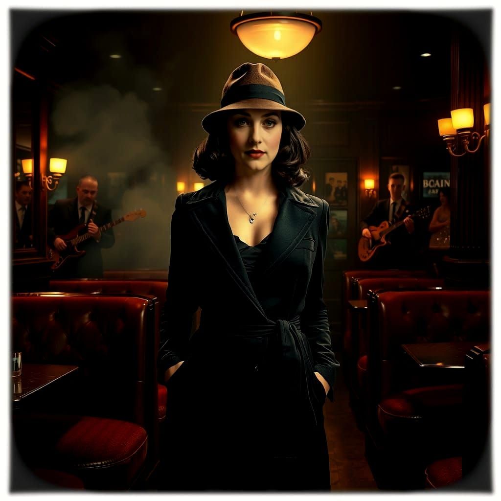 1920s Detective in Smoky Speakeasy Photograph