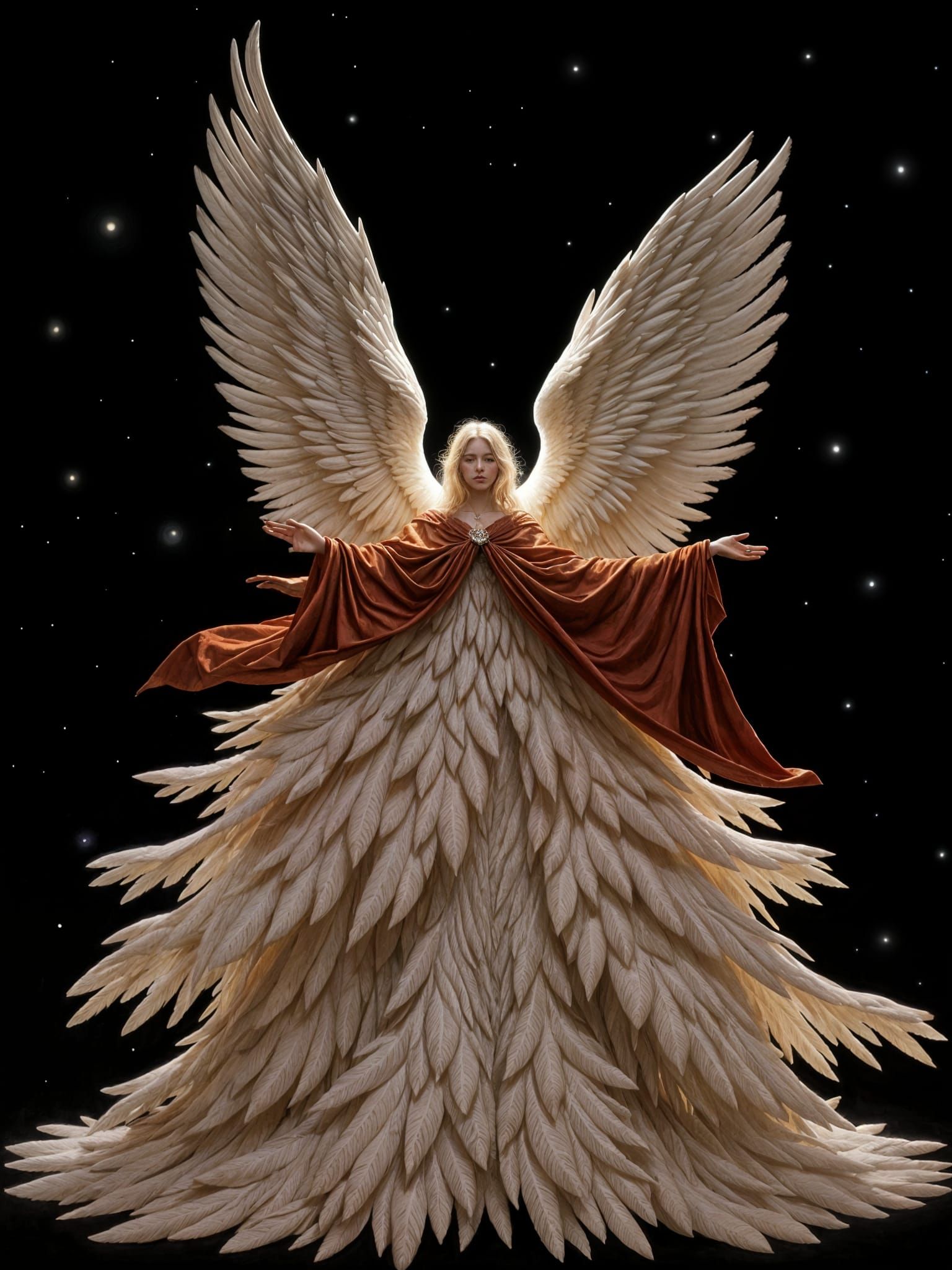 Angel Emerges from Christmas Tree in Ethereal Style