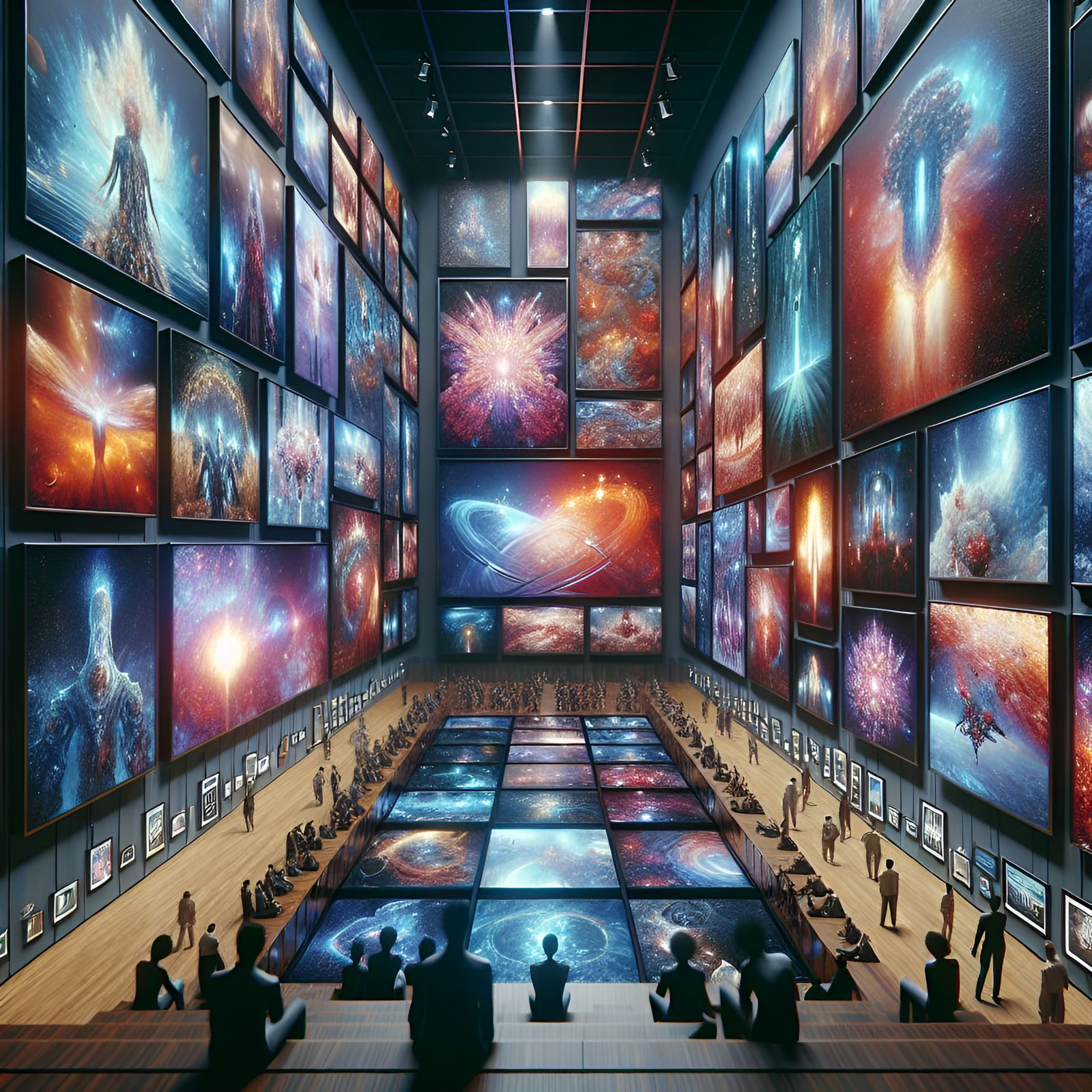 Infinite Digital Art Gallery in Cosmic Maximalism