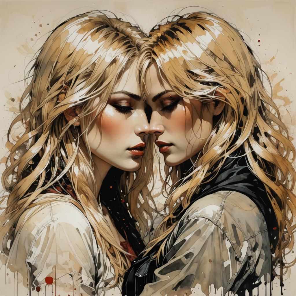 Couple in Love with Intense Emotions