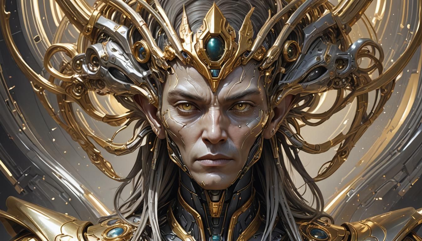 Seraphim Alien Commander Portrait in Photorealistic Style