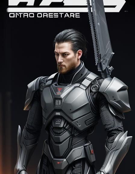 High Tech Exoskeleton Suit with Gunblade