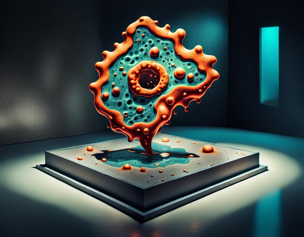 Flesh-Eating Amoeba in Pop Art Style