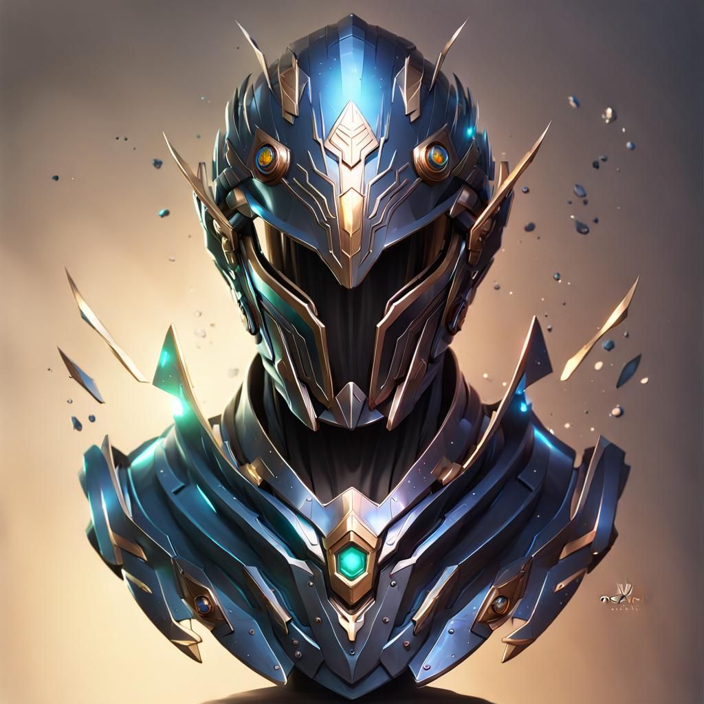 Liquid Metal Organic Helmet Concept Art