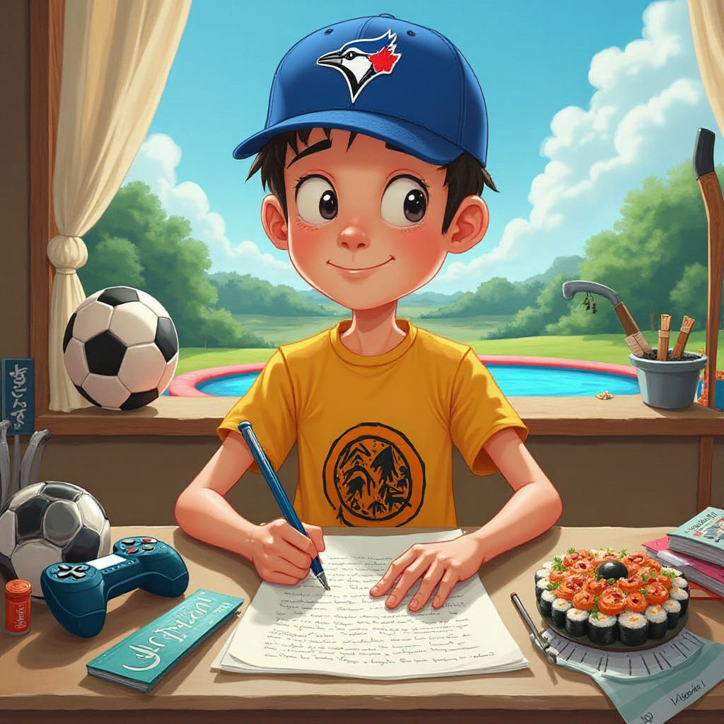 Stationery Design for a Boy's Camp Letters