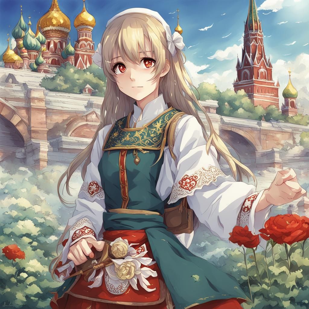 Anime Style Portrait of a Russian Girl