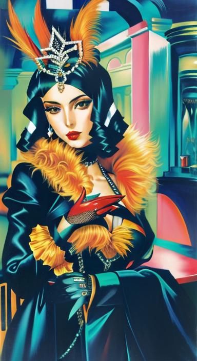 Art Deco Portrait of a Rich Gambler