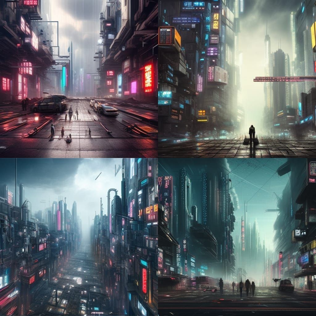 Dystopian Cyberpunk City