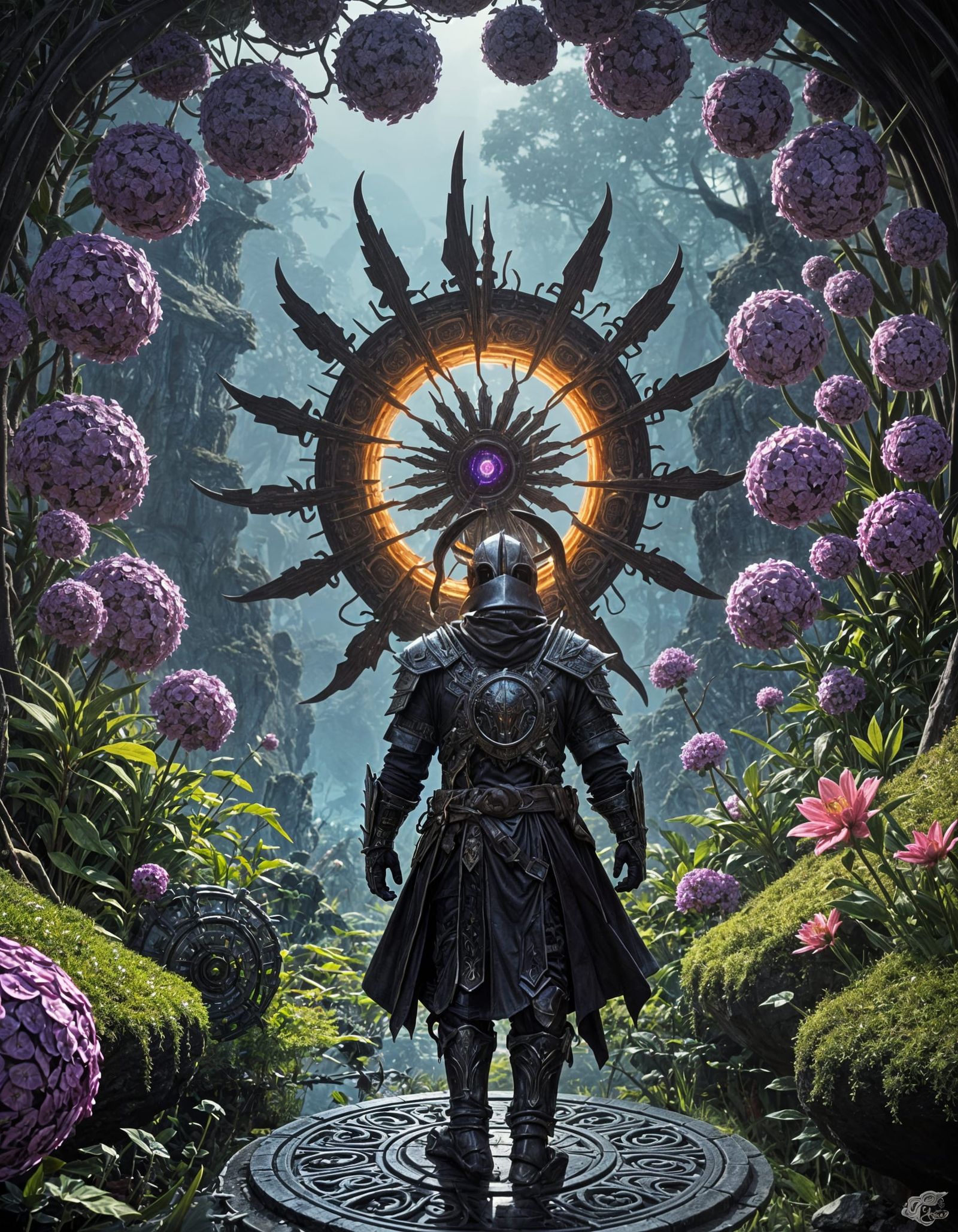 Ethereal Guardian of a Cyber-Garden