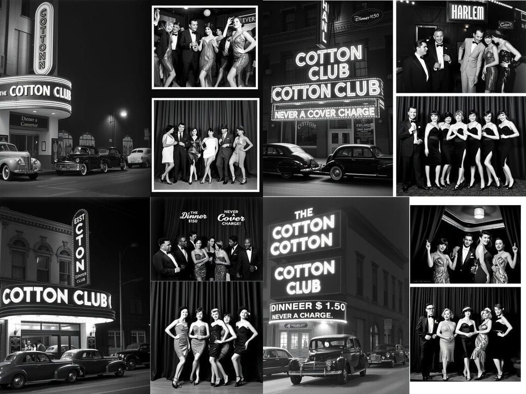 1920s Harlem Collage: Jazz Age Glamour