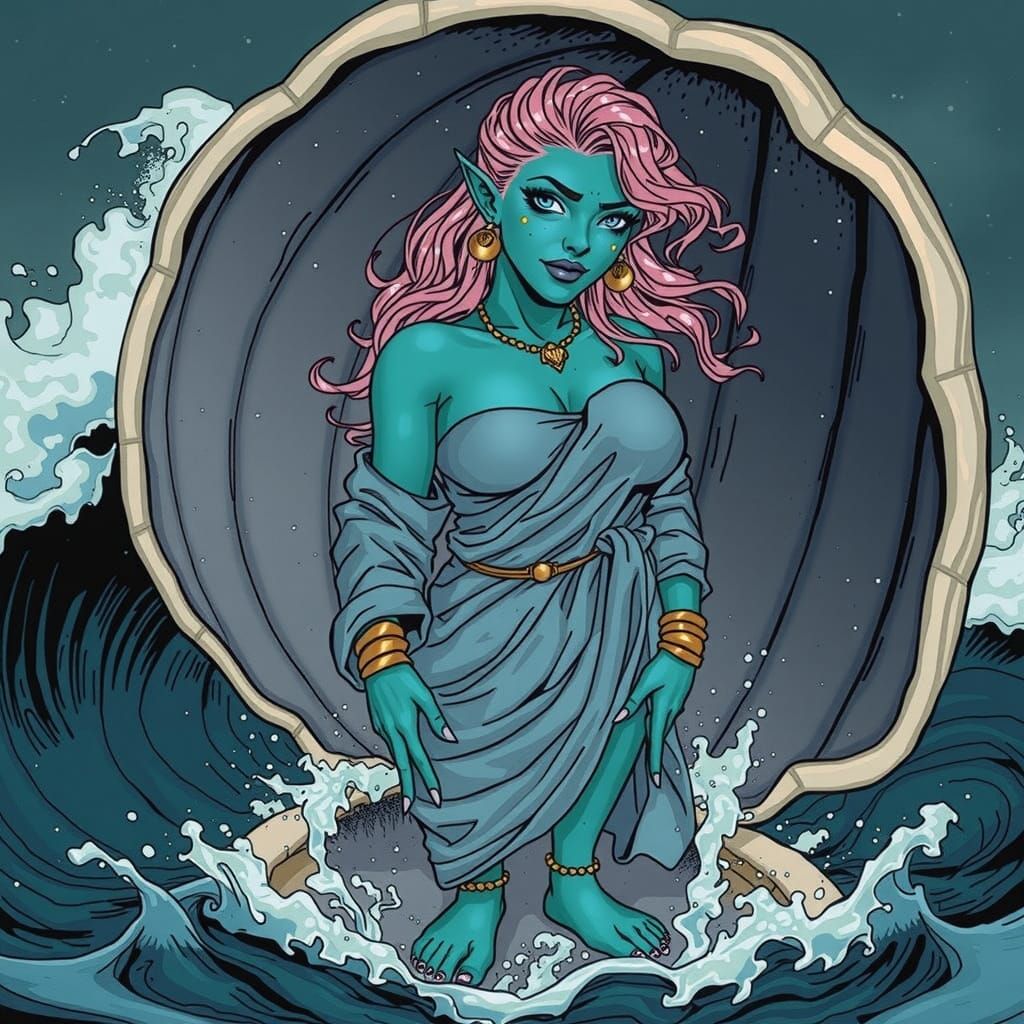 Venusian Orc Goddess in Grecian Regalia