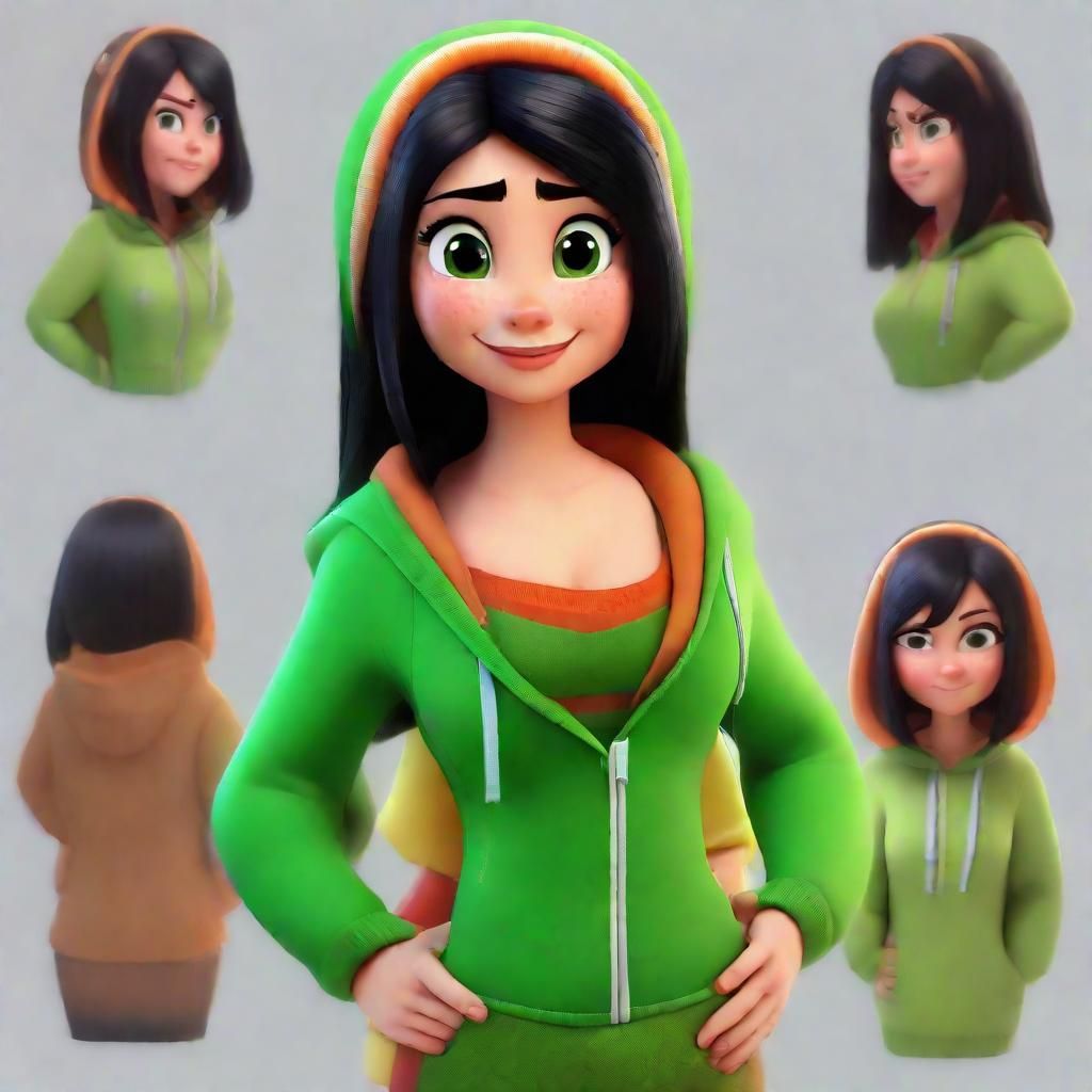Vanellope von Schweetz Grown Up in Pixar 3D