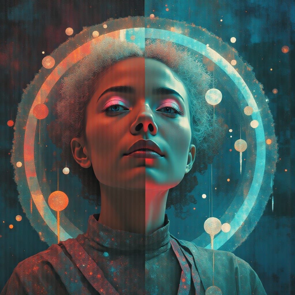 Mythical Radiance in Cyber Core Style