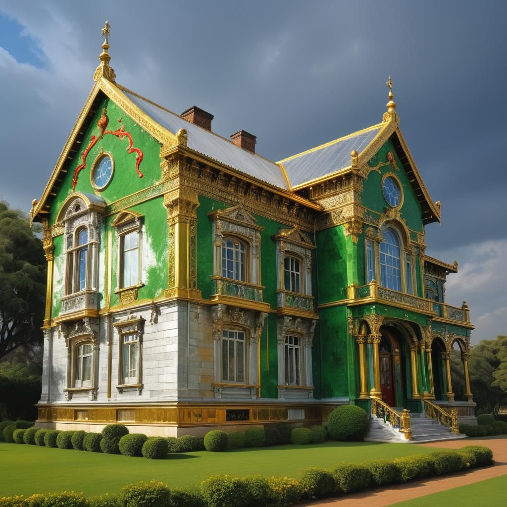 Luminous Abstract: Red, Green, Yellow, Blue, Gold