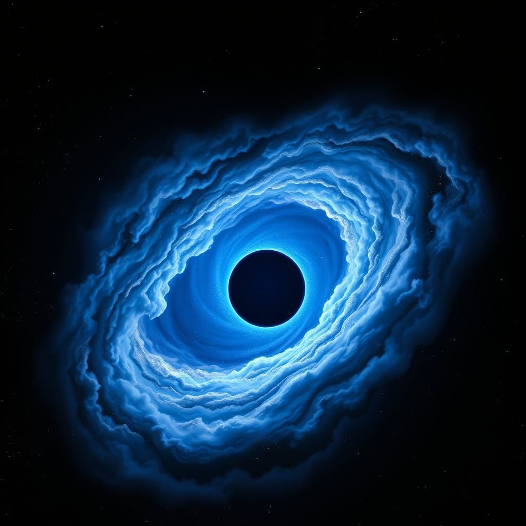Ethereal Blue Star Dances Near Distorted Black Hole