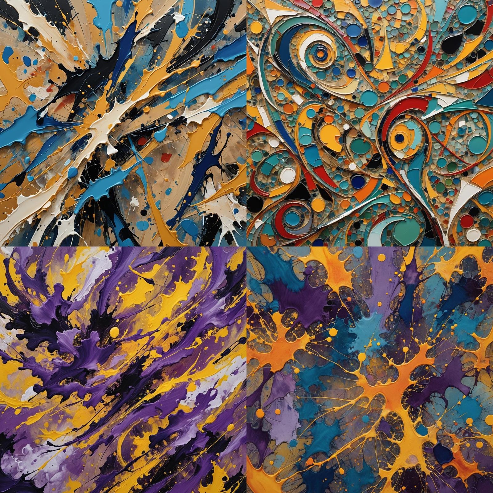 Abstract Art: Complementary Colors and Fine Details