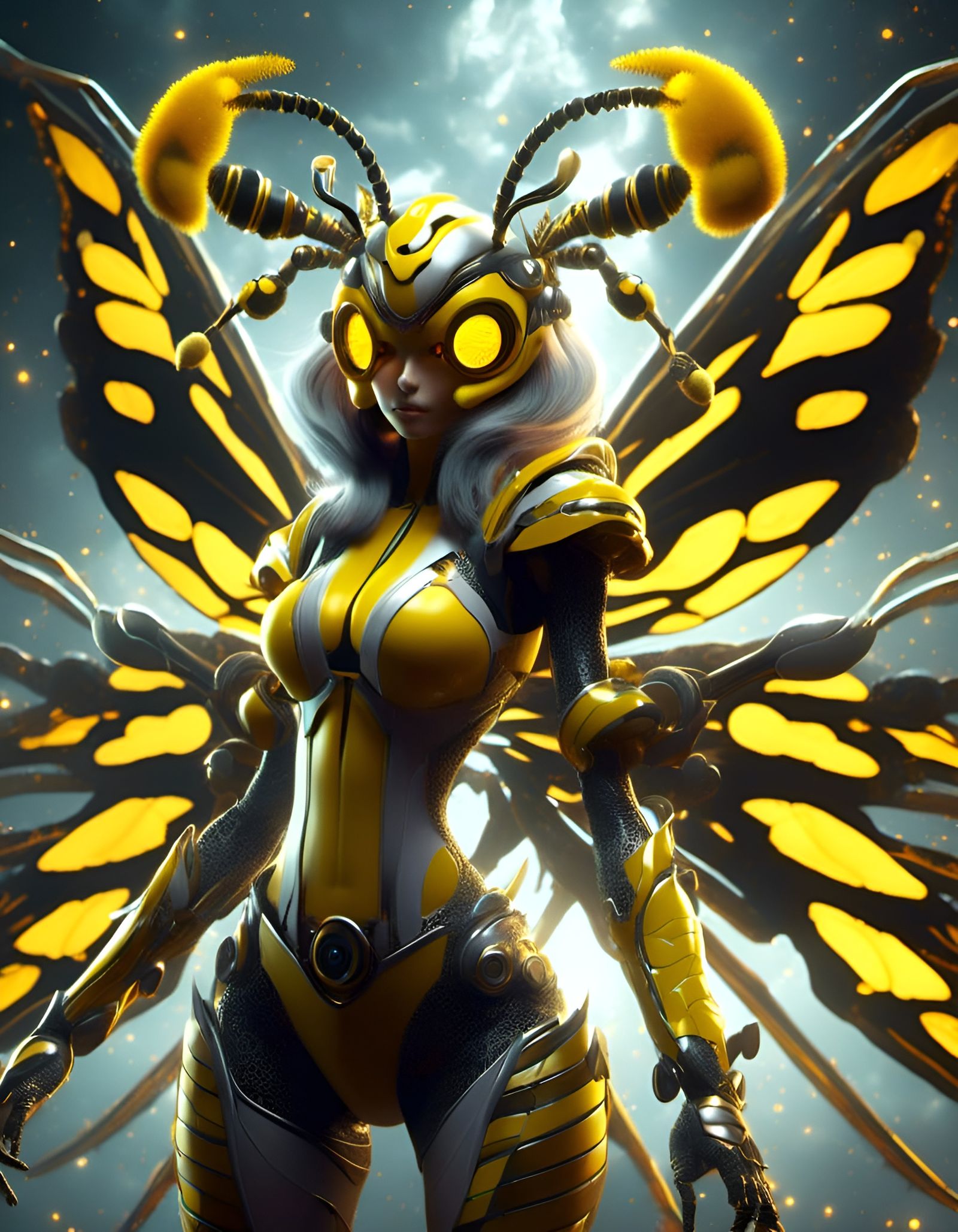 Humanoid Beedrill Pokemon Girl in Digital Art