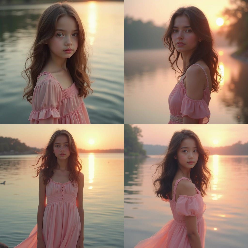 Ethereal Princess at Sunrise in Pastel Cinematic Style