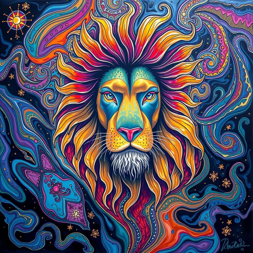 8-bit Pixel Art Lion Illustration