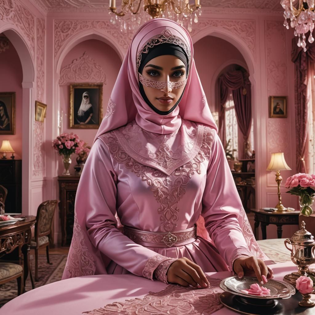 Magazine Cover: Niqab Sissies in Hyper-Realistic Style