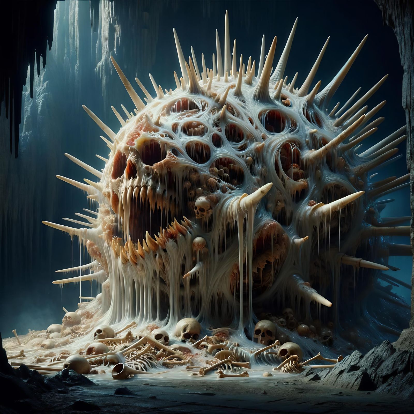 Gargantuan Bone Ooze Dominates Underground Cavern