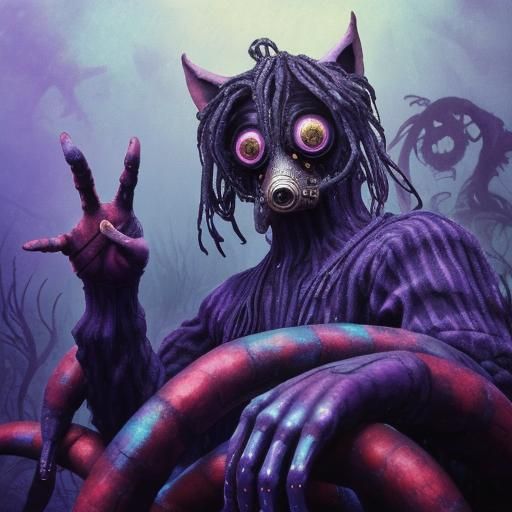 Psychedelic Mutant and Dream Cat Diorama