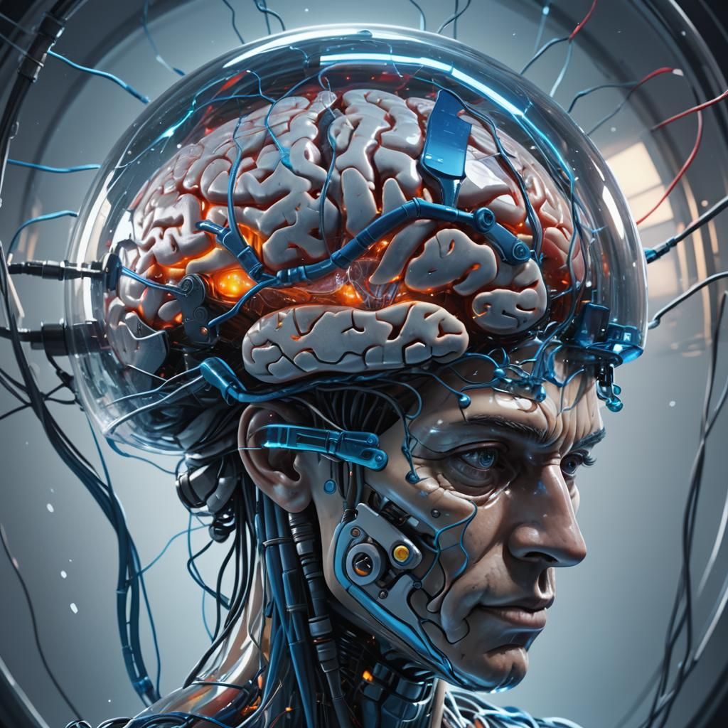 Brain-Controlled Starship: Hyperrealistic Sci-Fi Concept Art