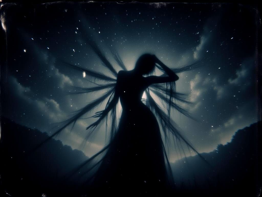 Ethereal Spirit in the Void: A Cinematic Still