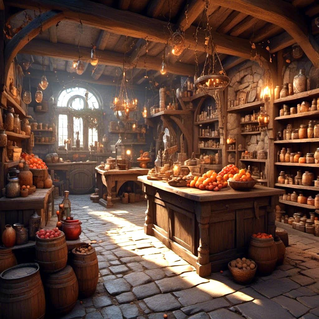 Whimsical Fantasy General Store Revealed in Hyperrealistic D...
