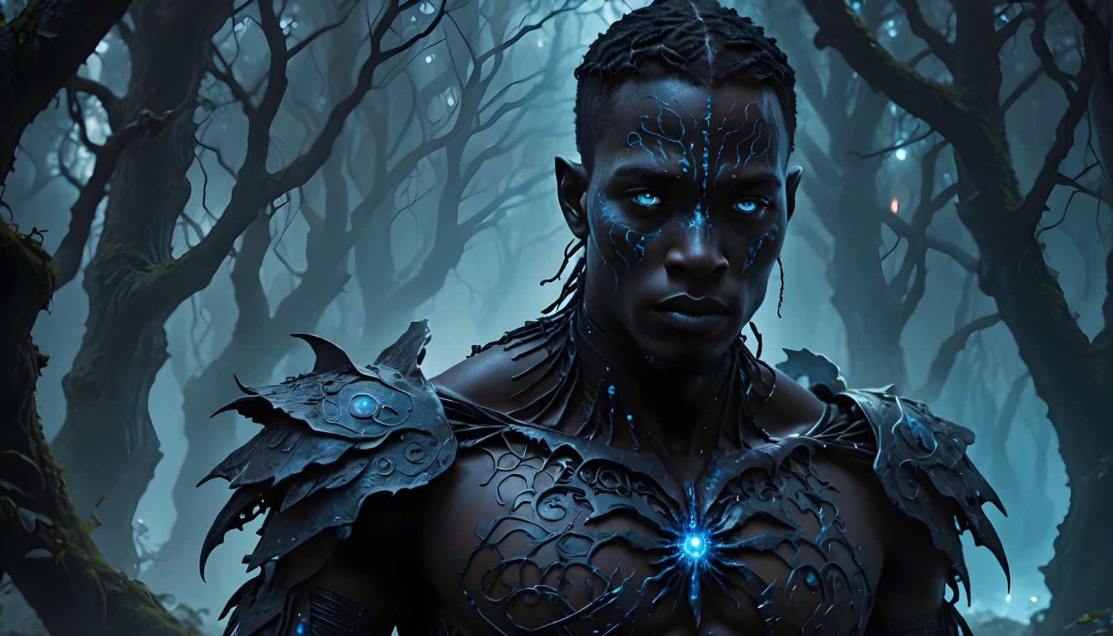 Mystical Humanoid Portrait in Dark Fantasy Style
