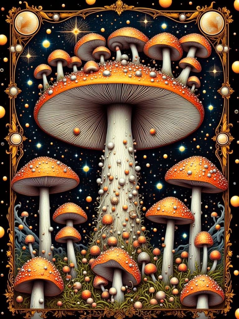 <lora:Art Nouveau Fungi:1.0> 
❌️6PM FREEBIES❌️